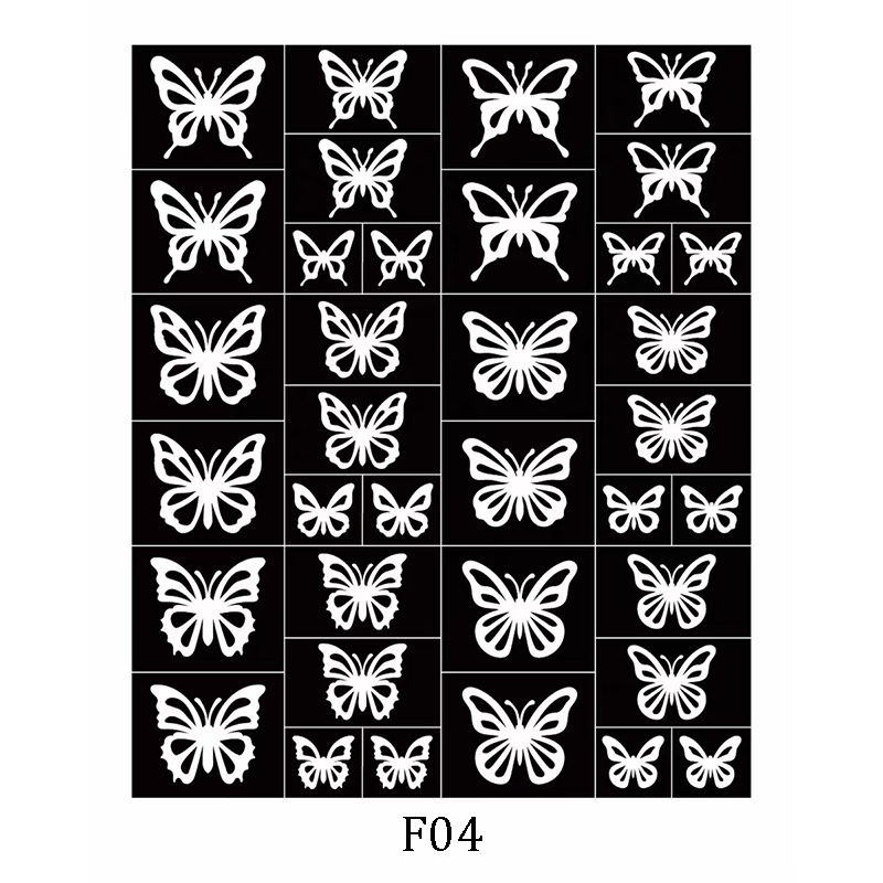 Butterfly Nail Stencils Stickers for Nail Art Hollow Nail Guides Decals Templates Supplies