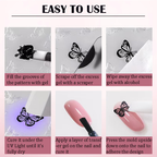 Snowflake 3D Shallow Embossed Mold - Sweater Cherry Cute Style 3D Nail Art Sticker Effect Silicone Groove Carving Templates for DIY Precise Pattern