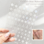 Plaid Stencils - Cute, Classic Style Patterns Self-adhesive Reusable Gel Airbrush Nail Guides Decals Templates Stickers Supplies Vinyl for beginners easy DIY Manicure