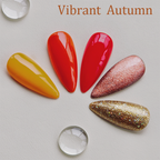 Fall Limited Edition of 5 Color Nail Gel Golden Autumn, Vibrant Autumn with 2 Pcs Magnet