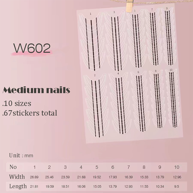 French Tips Stencils - French Tips Guide stickers Self-adhesive Reusable Gel Airbrush Nail Decals Templates Supplies Vinyl for beginners easy DIY Manicure