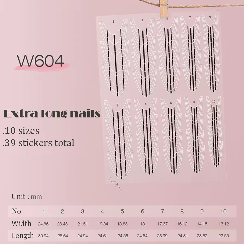 French Tips Stencils - French Tips Guide stickers Self-adhesive Reusable Gel Airbrush Nail Decals Templates Supplies Vinyl for beginners easy DIY Manicure