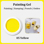 5 Colors 8g Painting Stamping Patting Nails Art Gel for Gradient Ombre French Tip Effect with Sponge Brush